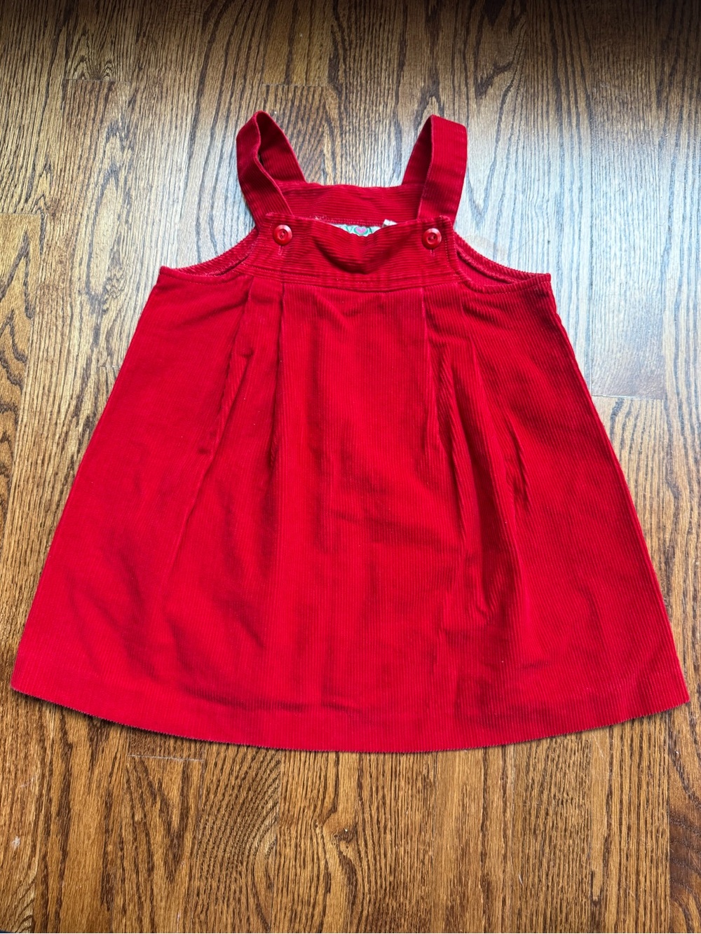 Alyssa Vintage Red Corduroy Pinafore Dress Sz 4